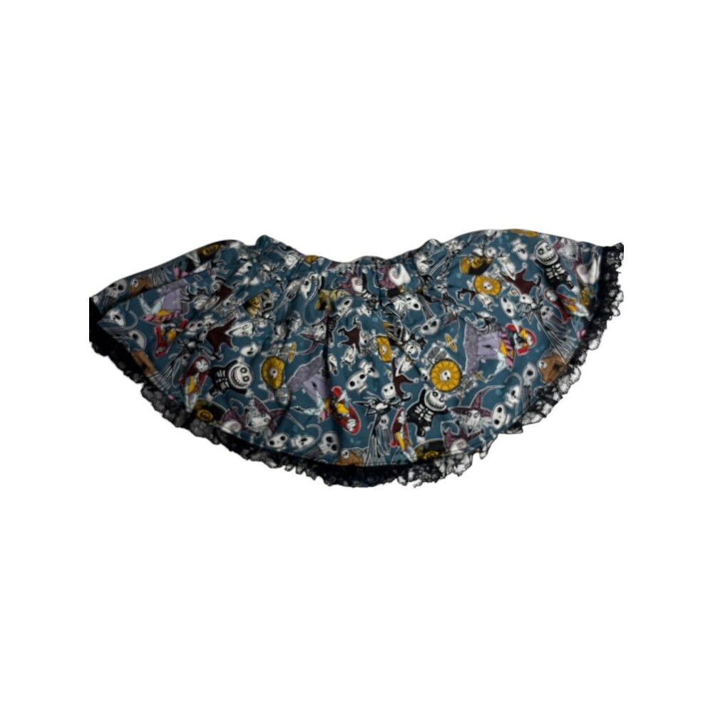 Nightmare Before Christmas-Inspired Toddler Girls Skirt 7-Inch Waist Handmade